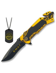 Couteau de sauvetage SWAT avec plaque