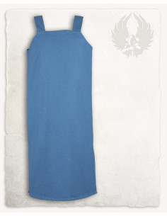 Tablier paysan modèle Esther, coloris bleu