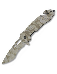 Couteau de sauvetage Albainox, camouflage aride