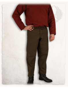 Pantalon médiéval Rocco coupe droite, marron