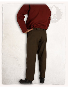 Pantalon médiéval Rocco coupe droite, marron 2