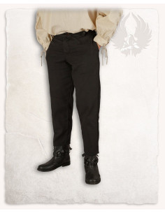 Pantalon coupe droite médiévale Rocco, noir