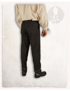 Pantalon coupe droite médiévale Rocco, noir 2
