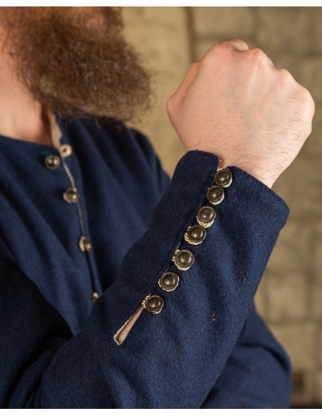 Tunique bleu viking en laine modèle...