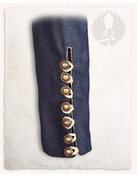 Tunique bleu viking en laine modèle...