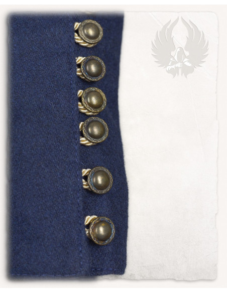 Tunique bleu viking en laine modèle...