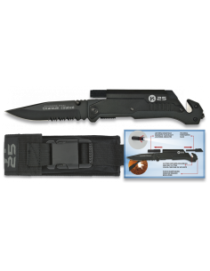 Couteau de sauvetage, lame 9 cm.