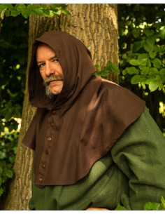 Cagoule Gugel ou Nordic modèle Notker, marron