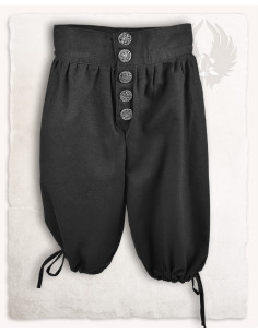 Pantalon en coton pirate Tilly, noir 2