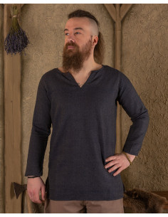 Tunique viking motif chevrons modèle Tronde, bleu