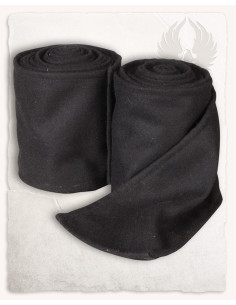 Winingas enroulées en laine modèle Hamond, noires