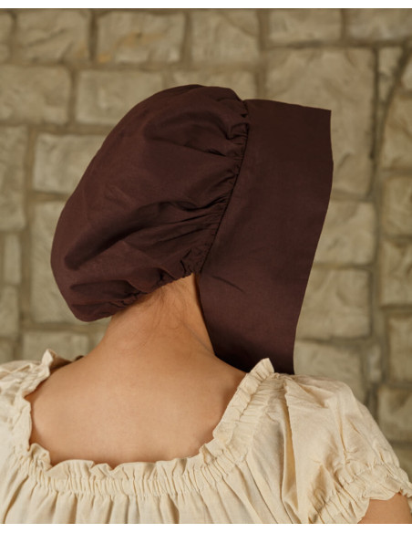 Bonnet médiéval en coton modèle Anna,...