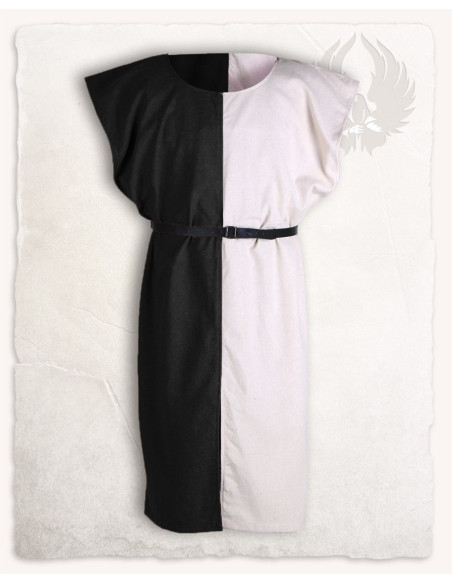 Tabard bicolore noir-crème, modèle Ignaz