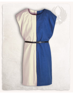 Tabard bicolore bleu crème, modèle Ignaz