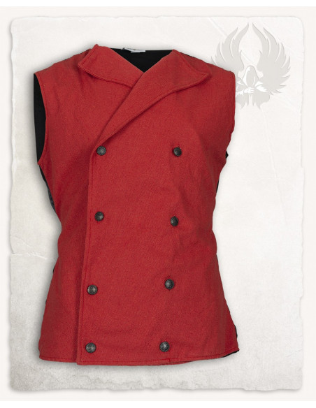 Gilet SteamPunk rouge modèle Hamish