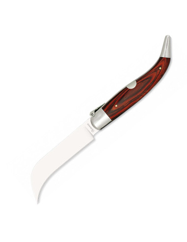 Couteau tranchette manche en stamina rouge, lame 9,50 cm.