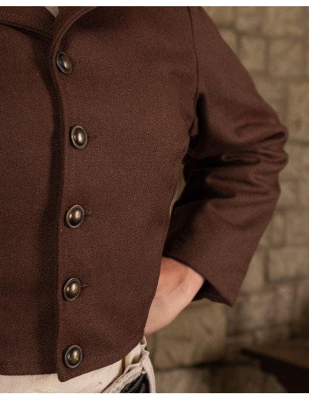 Veste pirate en coton Peary, marron