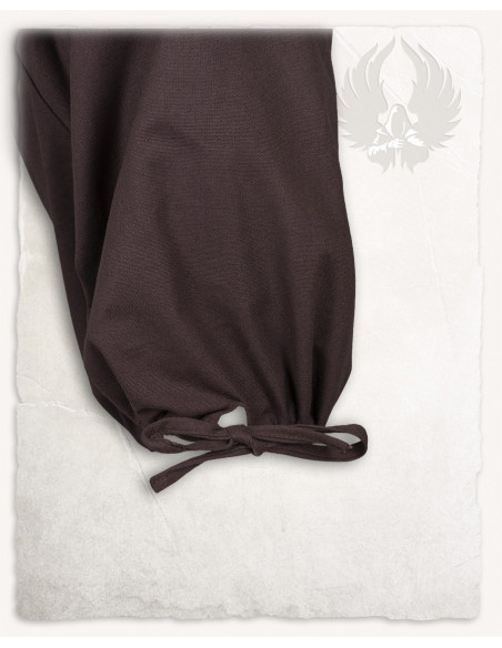 Pantalon en coton pirate Tilly, marron