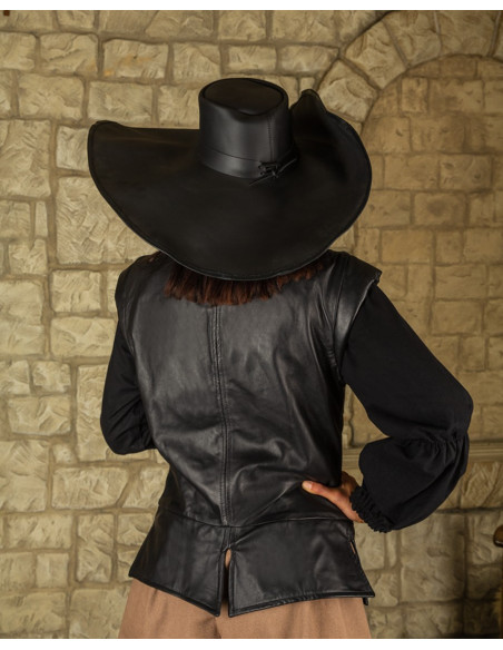 Gilet pirate en cuir modèle Tilly,...