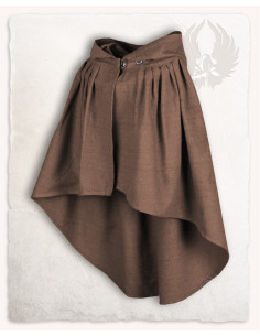 Cape médiévale courte en coton modèle Niko, marron