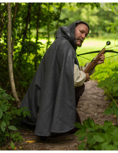 Cape Renaissance en laine, modèle Corbeau, coloris gris 2