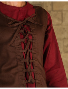 Robe médiévale marron modèle Leandra 2