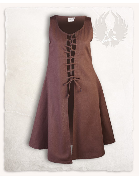 Robe médiévale marron modèle Leandra