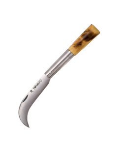 Couteau Artisanal Taramundi, pointe courbée, buis (16,5 cm.)