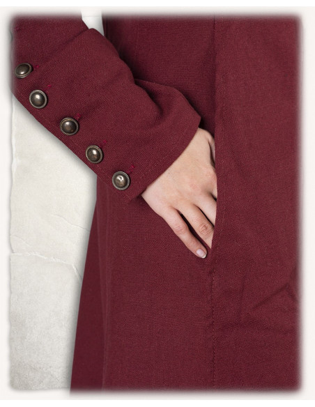 Robe médiévale modèle Jovina, bordeaux
