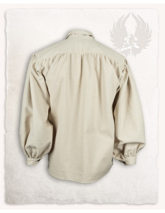 Chemise médiévale à nouer modèle Jonathan, couleur crème 2