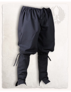 Pantalon en coton médiéval modèle Ketill, noir 2