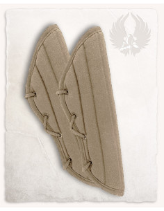 Brassards médiévaux rembourrés modèle Léopold, crème