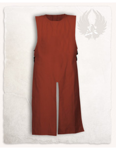 Tunique médiévale en coton modèle Carl, couleur rouge