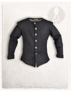 Gilet pirate en coton premium Tilly, couleur noire