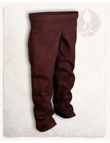Pantalon médiéval en coton marron...