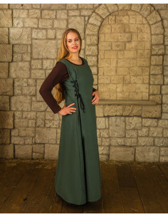 Robe médiévale modèle Uma, couleur verte