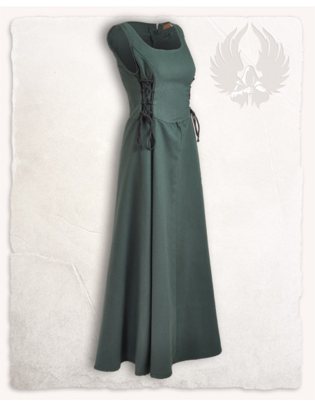 Robe médiévale modèle Uma, couleur verte