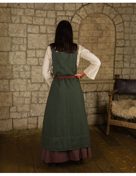 Robe style tablier, modèle Lientje, vert