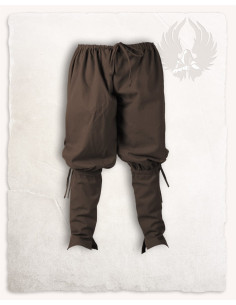 Pantalon médiéval en coton modèle Ketill, marron