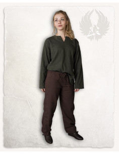 Pantalon médiéval en coton marron modèle Kasimir