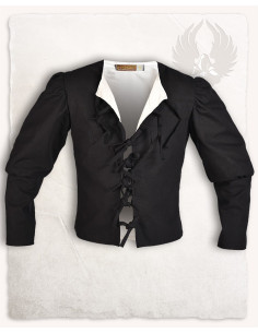 Veste médiévale modèle Rafael, coton noir