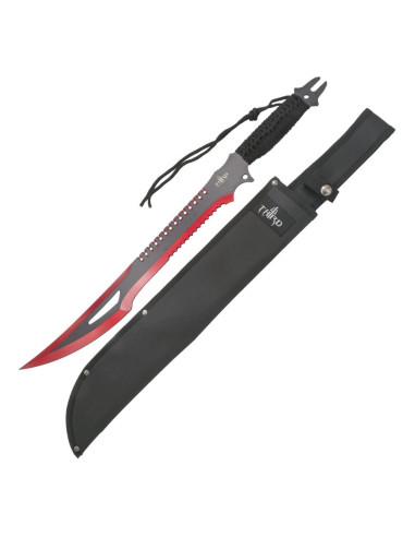 Fantastique coupe-canne machette lame rouge-noire