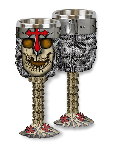 Templar Cross Skull Cup, décoratif (1...
