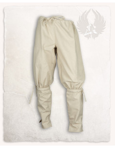 Pantalon en coton médiéval modèle Ketill, blanc naturel 2