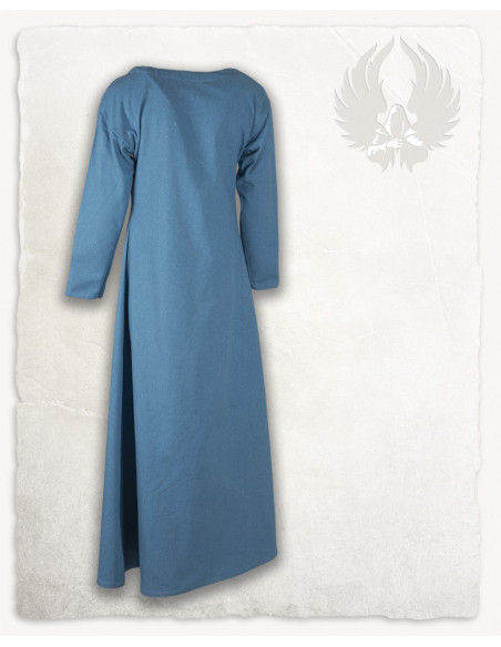 Robe médiévale en coton bleu clair...