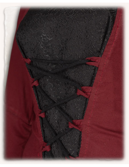 Robe médiévale bordeaux-noir modèle...