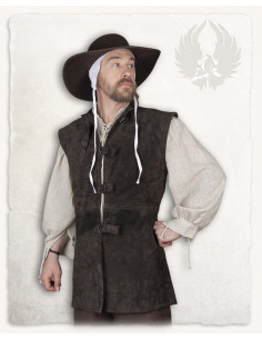 Gilet en daim marron modèle Orthello 2