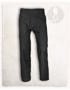 Pantalon médiéval en coton noir Ranulf