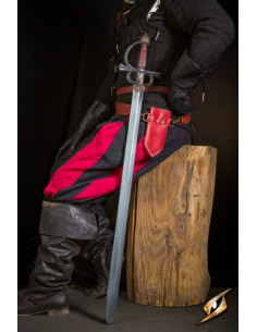 Épée de rapière en latex Rillet à poignée rouge (LARP)