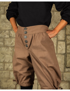 Pantalon Capri en Coton Tilly, Brun Sable